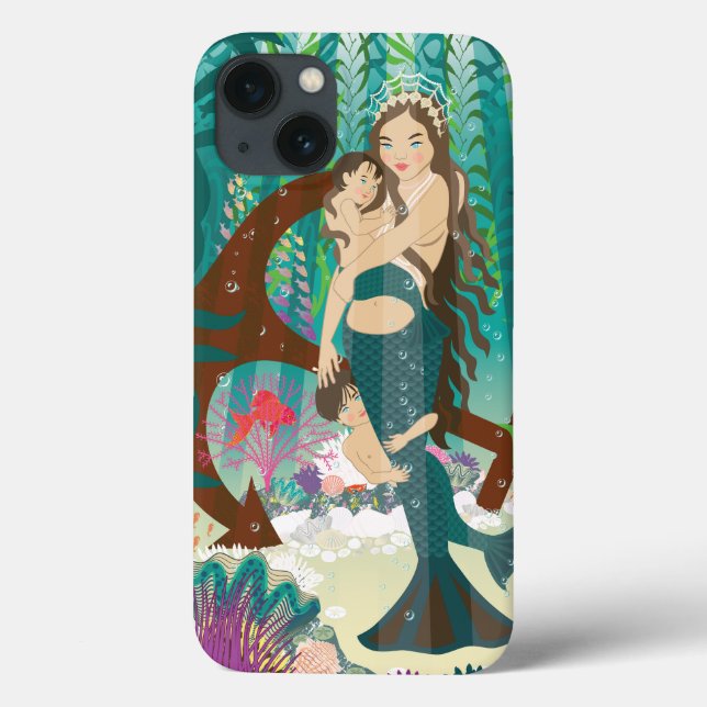Mermaid Family (brunettes) Case-Mate iPhone Case (Back)