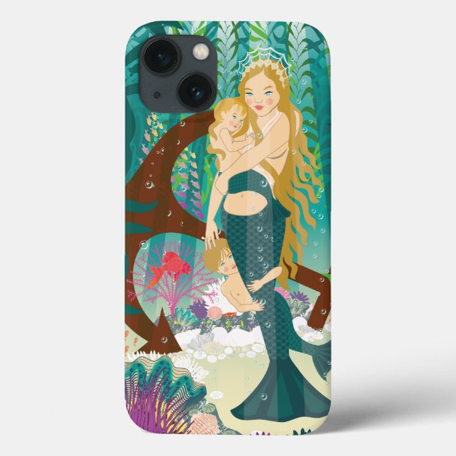Mermaid Family (dark blondes) Case-Mate iPhone Case (Back)