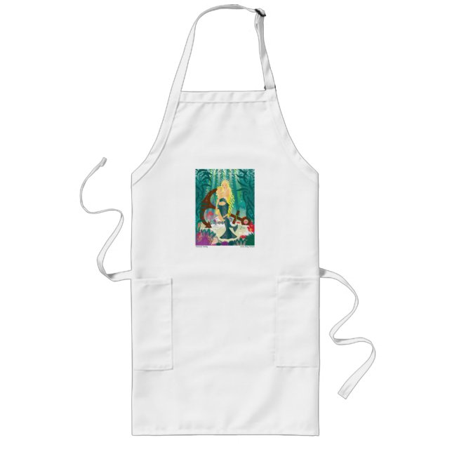 Mermaid Family (light blondes) Long Apron (Front)