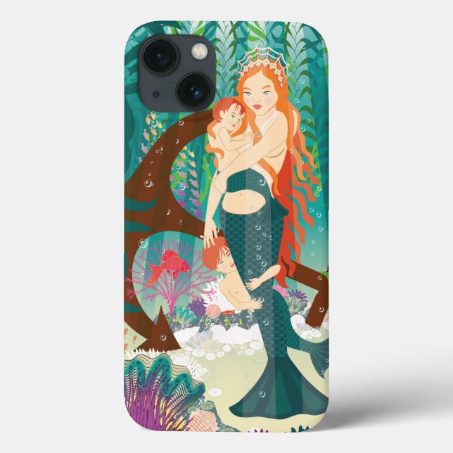 Mermaid Family (redheads) Case-Mate iPhone Case (Back)