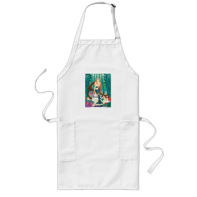 Mermaid Family (redheads) Long Apron (Front)