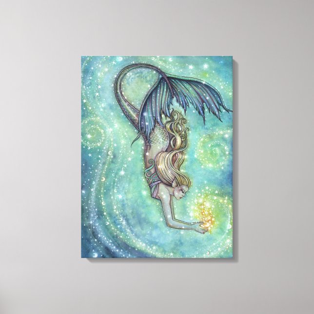 Mermaid Fantasy Art by Molly Harrison Canvas Print (Front)