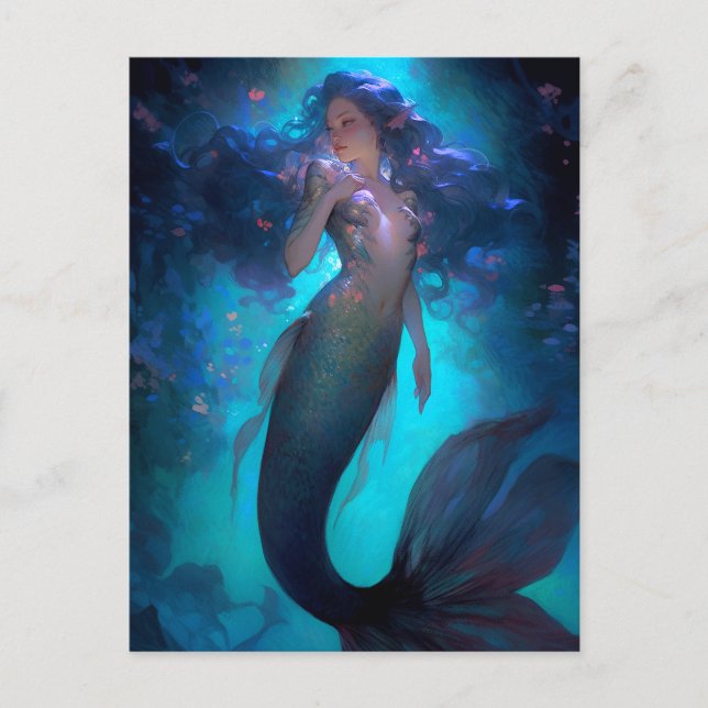 Mermaid Fantasy Art Postcard (Front)