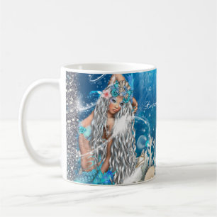 Mermaid Fantasy Blonde Enchanted Beach Coffee Mug