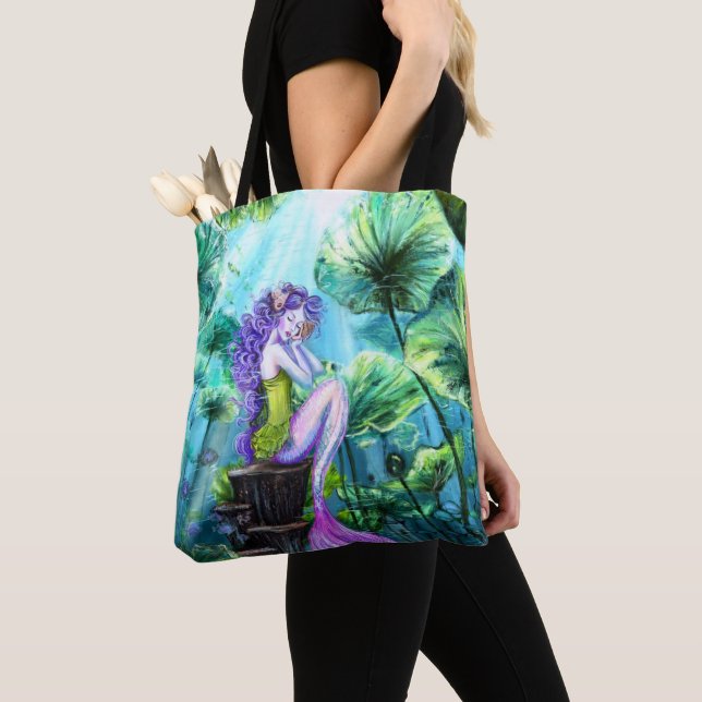 Mermaid Fantasy Tote Bags (Close Up)