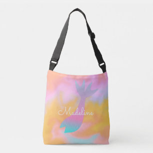 Mermaid Faux Hologram Name  Crossbody Bag