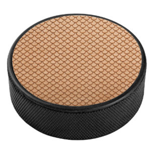 Mermaid Faux Leather Print Hockey Puck