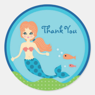 Mermaid Favour Seal Sticker