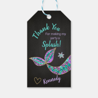 Mermaid, favour thank you tags, under the sea gift tags