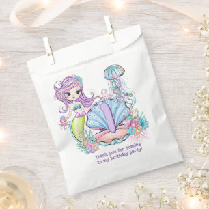 Mermaid First Birthday   Whimsical Sea Life Party Favour Bags