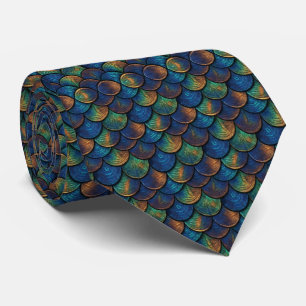 Mermaid Fish Scale  Tie