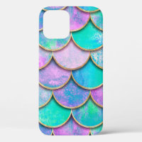Mermaid fish scale wave japanese seamless pattern.