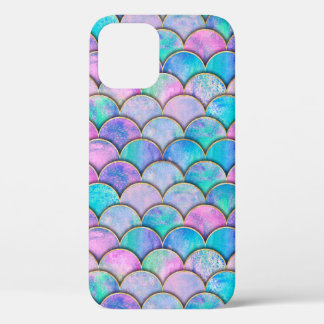 Mermaid fish scale wave japanese seamless pattern. iPhone 12 case