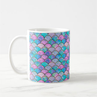 Mermaid fish scale wave japanese seamless pattern. coffee mug