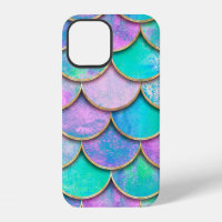 Mermaid fish scale wave japanese seamless pattern.