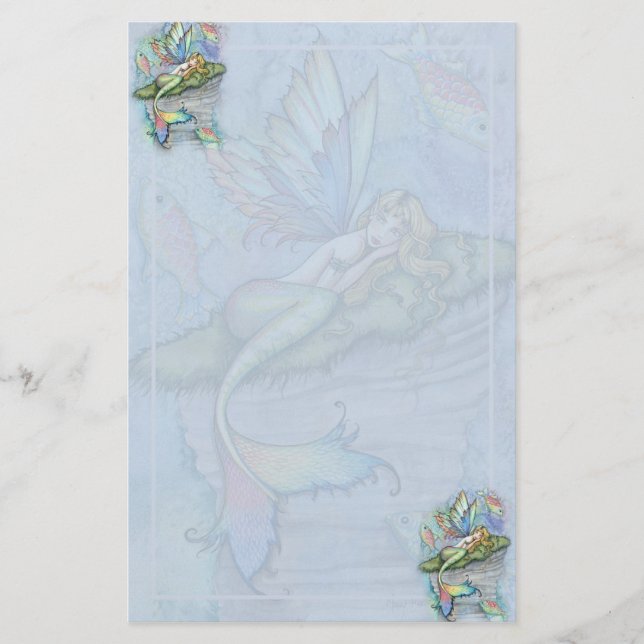 Mermaid Fish Stationary by Molly Harrison Stationery (Front)