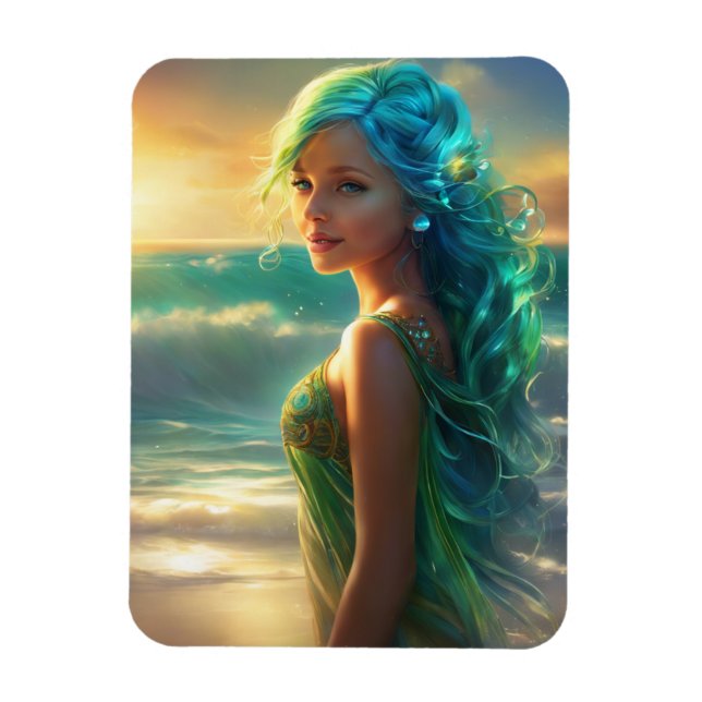 Mermaid Flexible Photo Magnet (Vertical)