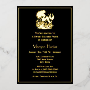 Mermaid Flowing Hair Sea Life Sweet Sixteen