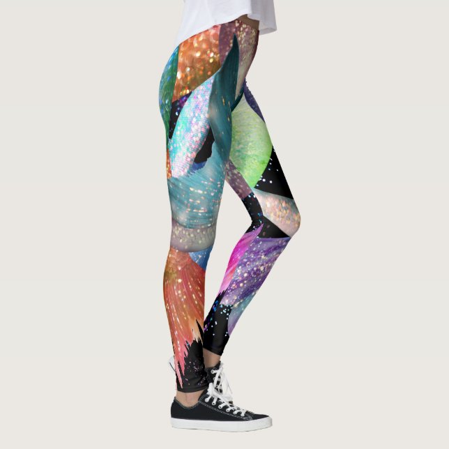 Mermaid Frenzy Tangle Customised Editable Leggings (Right)