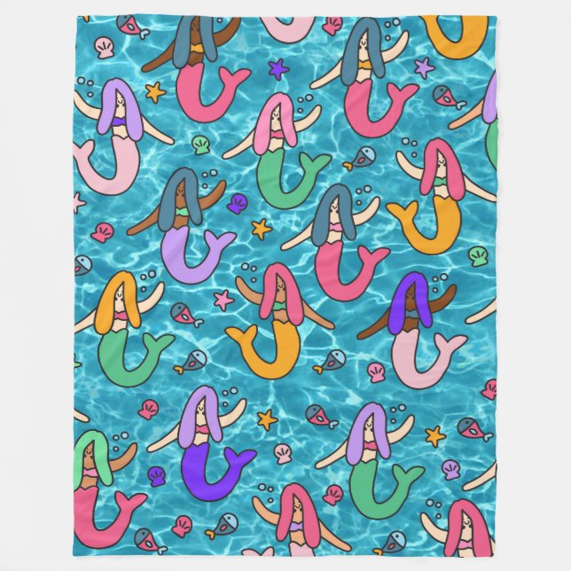 mermaid friends blanket (Front)