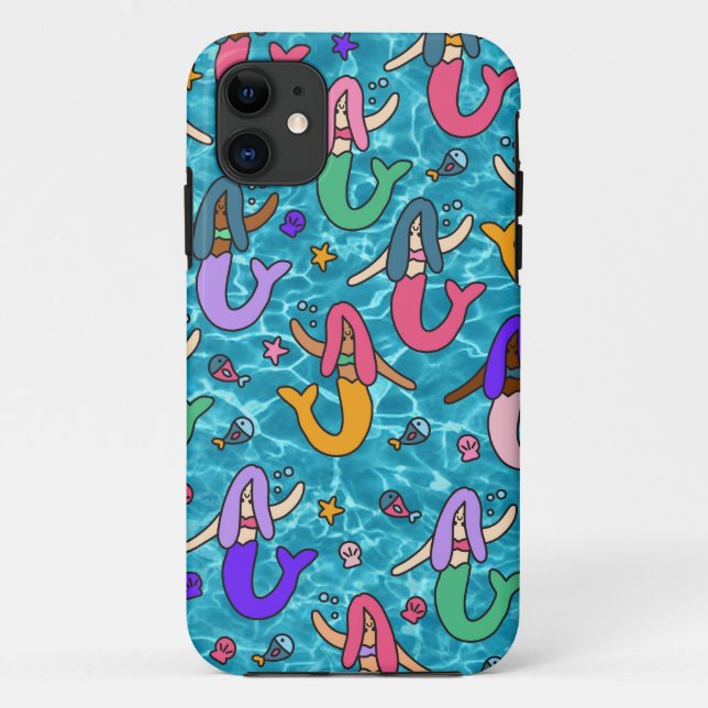 Mermaid friends Case-Mate iPhone case (Back)