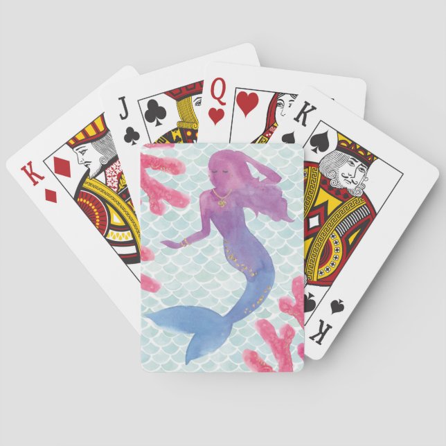 Mermaid Friends I Playing Cards (Back)