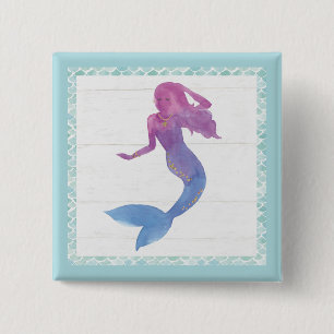 Mermaid Friends III 15 Cm Square Badge