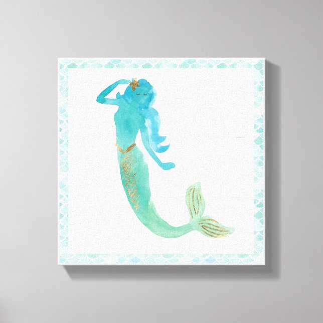 Mermaid Friends IV Canvas Print (Front)