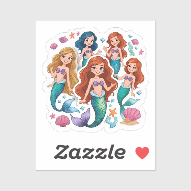 Mermaid Friends Personalised Fun set  (Sheet)