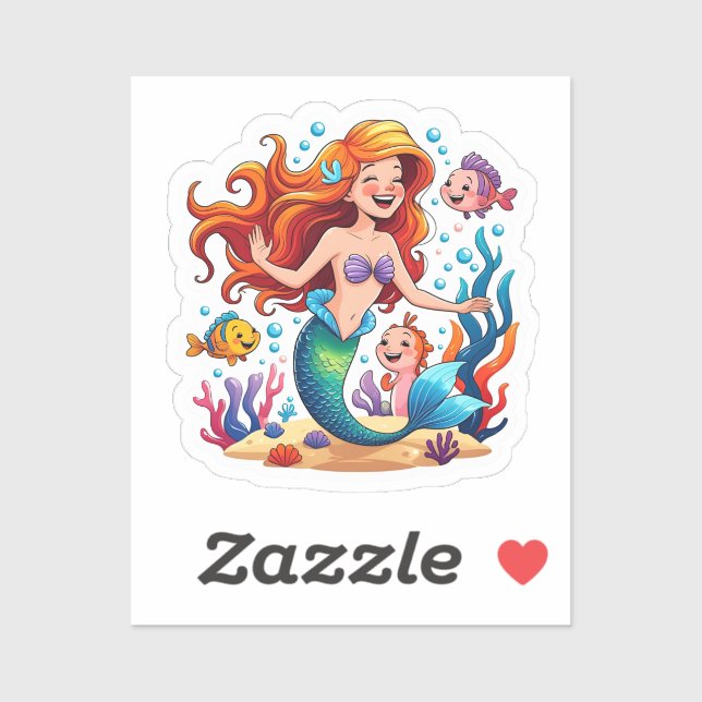 Mermaid Friends Personalised Fun set  Sticker (Sheet)