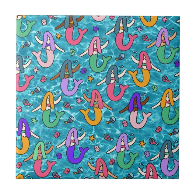 Mermaid friends tile (Front)