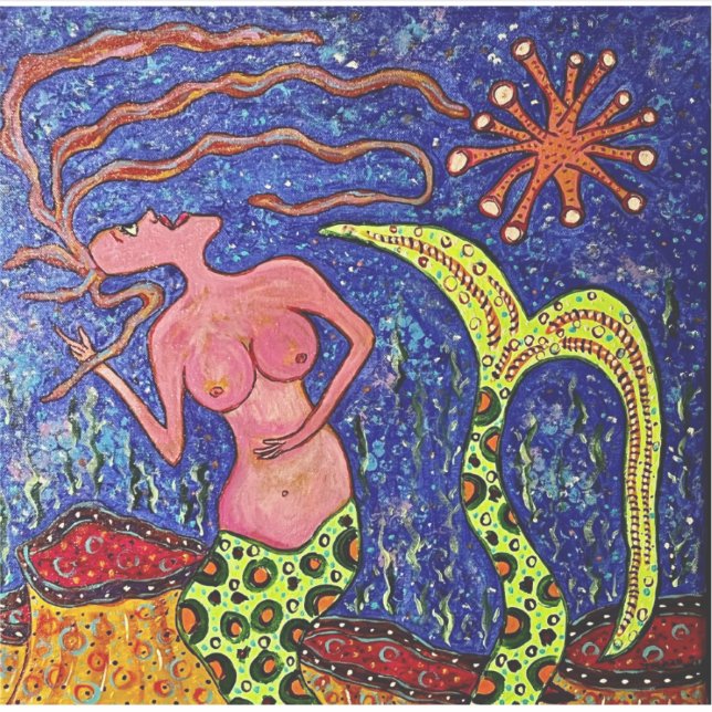 Mermaid Fun vinyl sticker (Front)