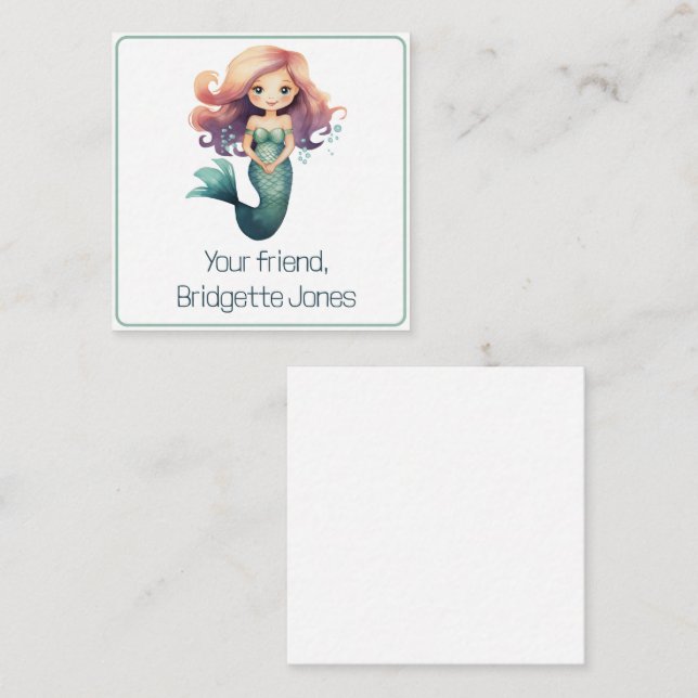 Mermaid Gift Card Enclosure (Front/Back)