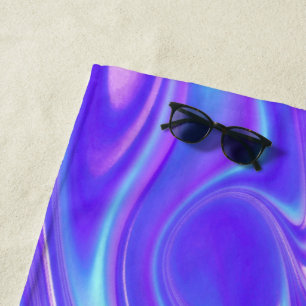 Mermaid Giggles Abstract Beach Towel