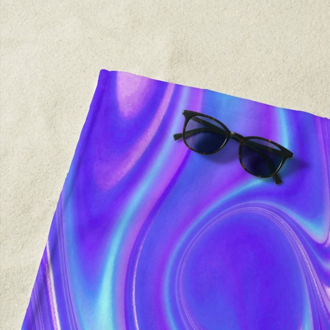 Mermaid Giggles Abstract Beach Towel (In Situ)