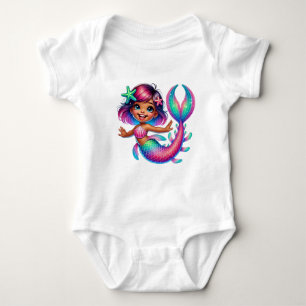 Mermaid Girl Baby Bodysuit