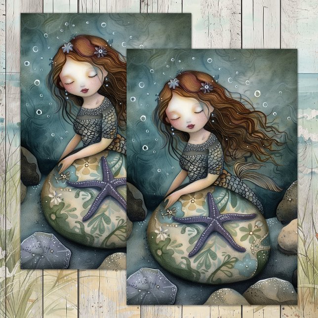 MERMAID GIRL DECOUPAGE TISSUE PAPER (MERMAID GIRL DECOUPAGE TISSUE PAPER)