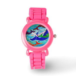 Mermaid girl glitter watch