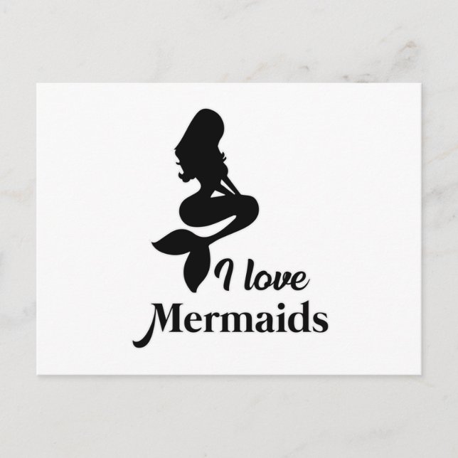 Mermaid Girl Mermaids Cute Sea Funny Birthday Gift Postcard (Front)