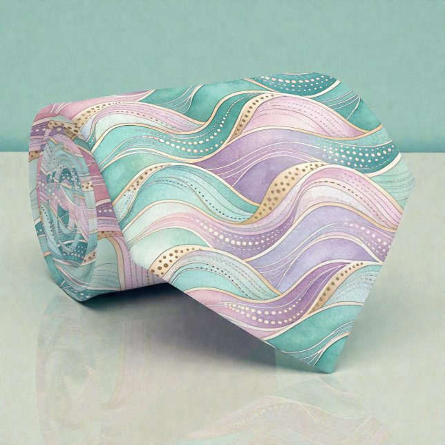 Mermaid Glam Pastel Colours Necktie Tie (Creator Uploaded)