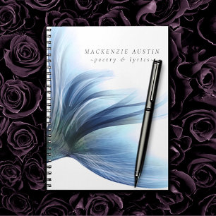Mermaid Glam Tail   Dusty Ice Blue Lustre Custom Notebook