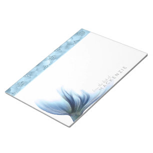 Mermaid Glam Tail Dusty Ice Blue Lustre Custom Notepad