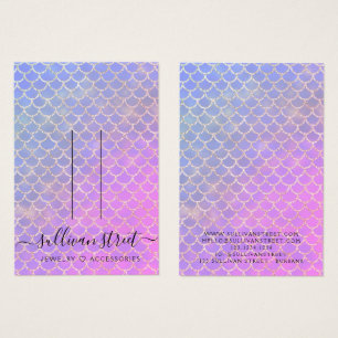 Mermaid Glitter Hair Clip Jewellery Display Card