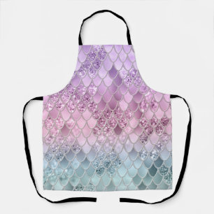 Mermaid Glitter Scales #2a (Faux Glitter) #shiny  Apron