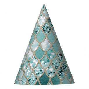 Mermaid Glitter Scales #3 #shiny Party Hat