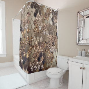 Mermaid Glitter Scales #6 Shower Curtain