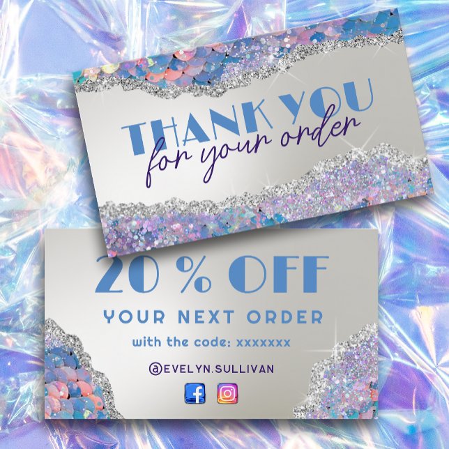 Mermaid glitter sequin discount card (Creator Uploaded)