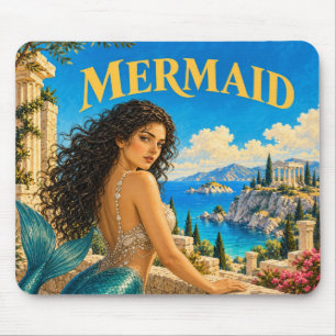 Mermaid, Gothic Fantasy Monster Mouse Pad