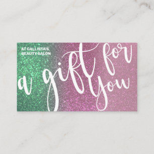 Mermaid Green Pink Triple Glitter Gift Certificate