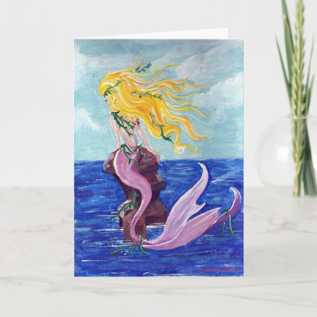Mermaid Greeting Card (blank) (Front)